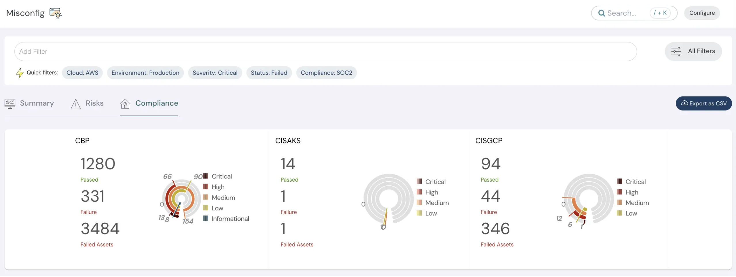 Cloud Security Posture Management Dashboard